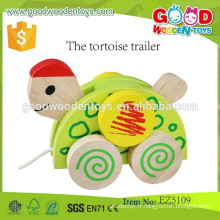 Nouveau produit la bande dessinée de la tortue jouets drôles en tortue jouets en bois en bois pour animal animal OEM EZ5109